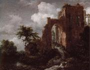 Jacob van Ruisdael A ruined Entance gate of  Brederode Castle oil painting picture wholesale